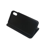 GreenMind iPhone X / XS Kunstskinn Flip Deksel m. Kortholder & Ståfunksjon - Svart