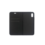 GreenMind iPhone X / XS Kunstskinn Flip Deksel m. Kortholder & Ståfunksjon - Svart