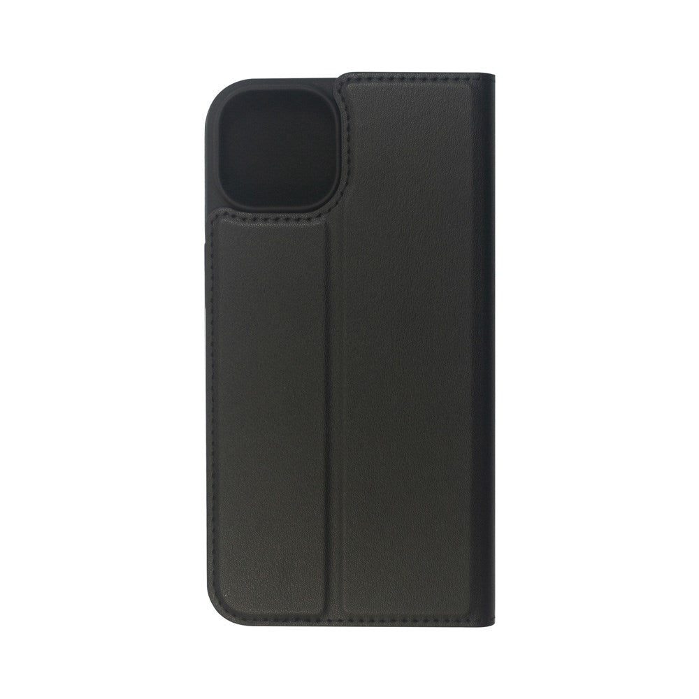 GreenMind iPhone 14 Plus Kunstskinn Flip Deksel m. Kortholder & Ståfunksjon - Svart