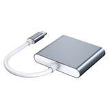 Lippa 3-i-1 60W Multiport USB-C Hub - Sølv