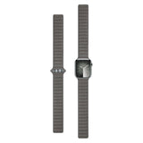 Apple Watch (38/40/SE/41/42mm) Magnetisk Lippa Finewoven Stropp - Grå / Taupe