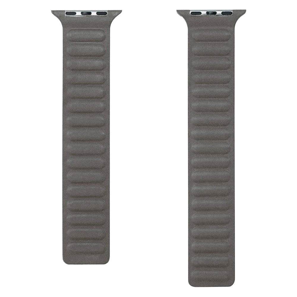 Apple Watch (38/40/SE/41/42mm) Magnetisk Lippa Finewoven Stropp - Grå / Taupe
