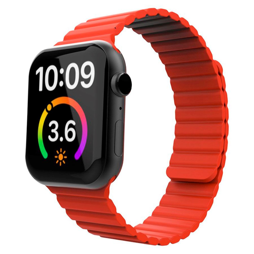 Lippa Apple Watch (38/40/SE/41/42mm) Magnetisk Silikonreim - Rød