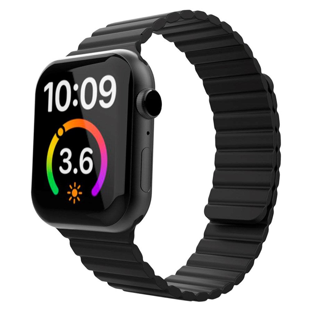 Lippa Apple Watch (38/40/SE/41/42mm) Magnetisk Silikonreim - Svart