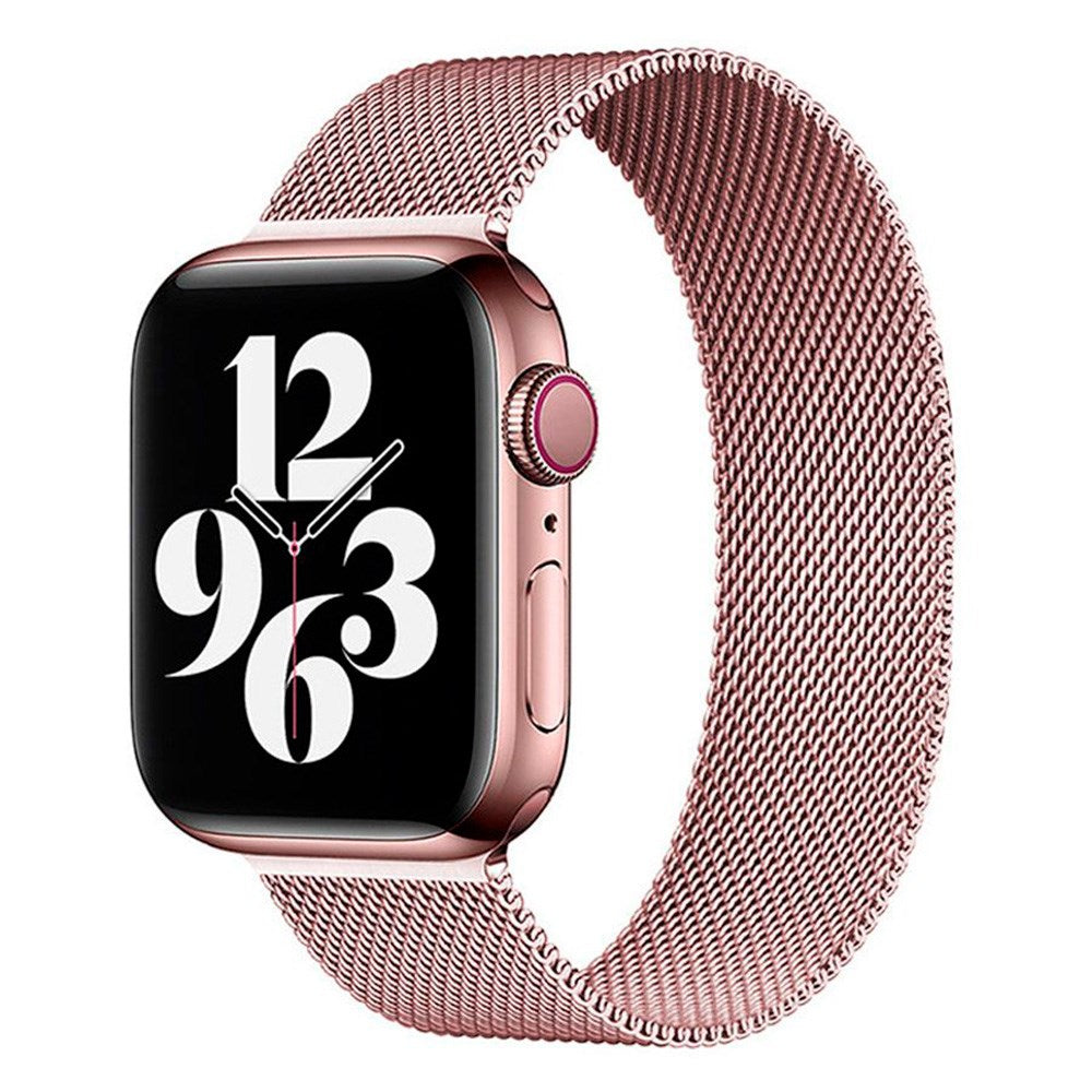 Lippa Apple Watch (38/40/SE/41/42mm) Magnetisk Reim i Rustfritt Stål - Rose Gold