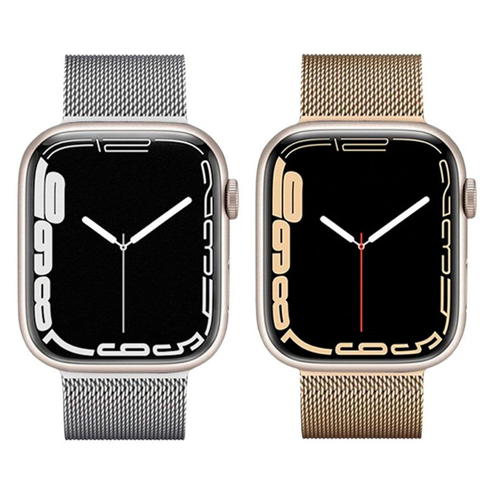 Lippa Apple Watch (38/40/SE/41/42mm) Magnetisk Reim i Rustfritt Stål - Sølv