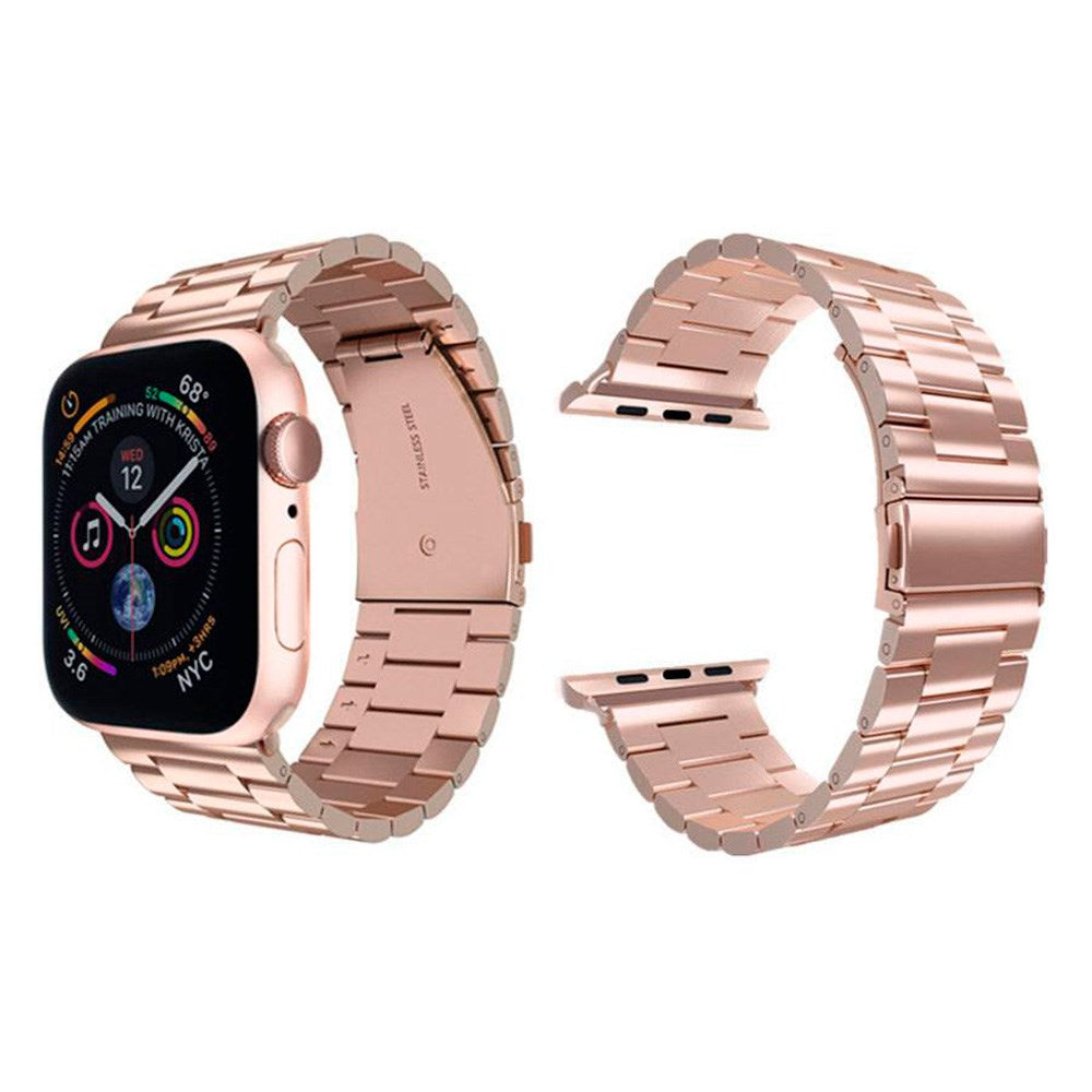 Lippa Apple Watch (38/40/SE/41/42mm) Rem i Rustfritt Stål - Rose Gold