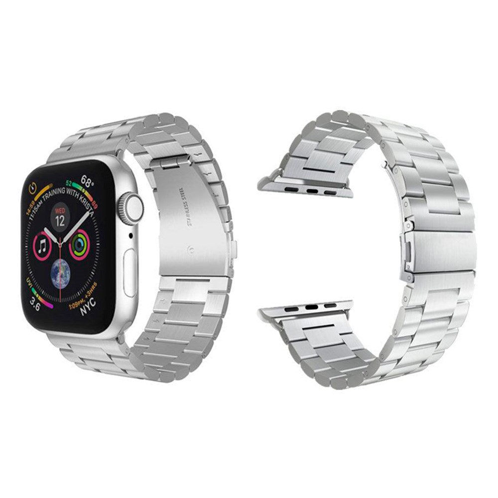 Lippa Apple Watch (38/40/SE/41/42mm) Rem i Rustfritt Stål - Sølv