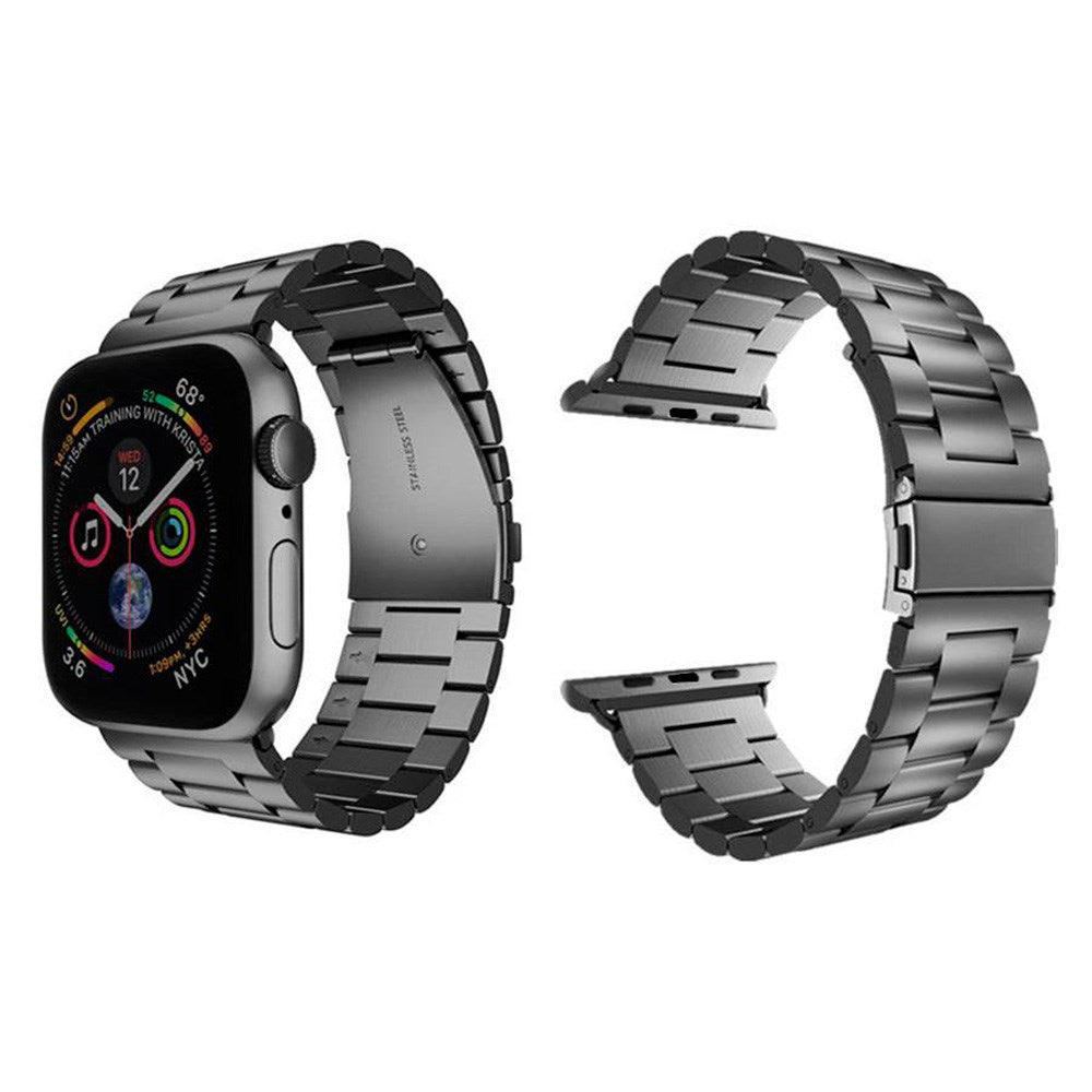 Lippa Apple Watch (38/40/SE/41/42mm) Rem i Rustfritt Stål - Svart