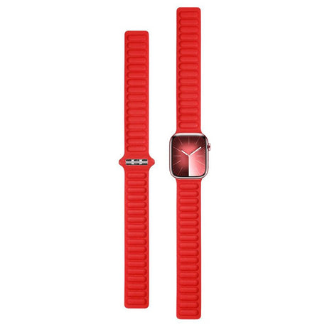 Lippa Apple Watch (42/44/SE/45/46/49mm) Magnetisk Skinnreim - Rød