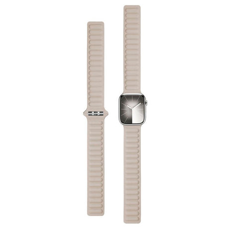 Lippa Apple Watch (42/44/SE/45/46/49mm) Magnetisk Skinnreim - Beige