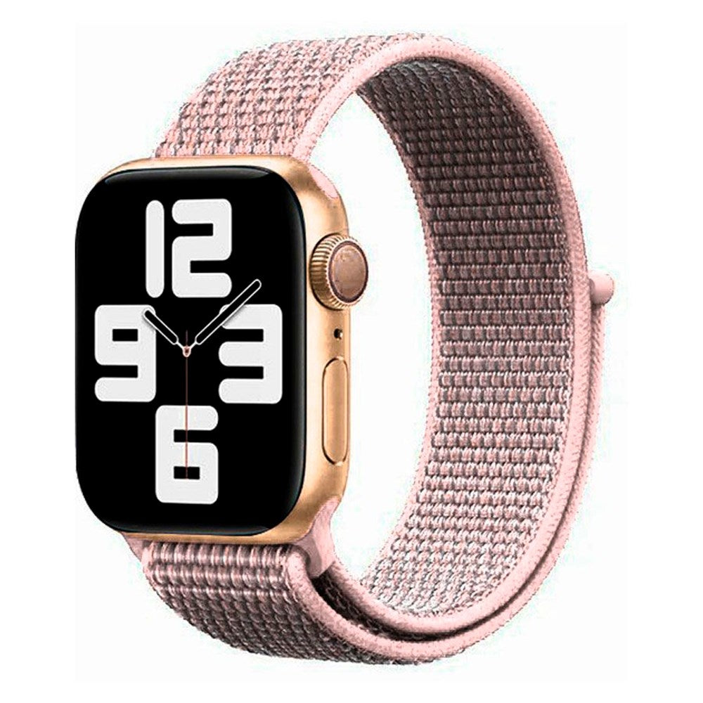 Apple Watch (42/44/SE/45/46/49mm) Lippa Nylonstropp - Rose Gold