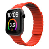 Lippa Apple Watch (42/44/SE/45/46/49mm) Magnetisk Silikonreim - Rød