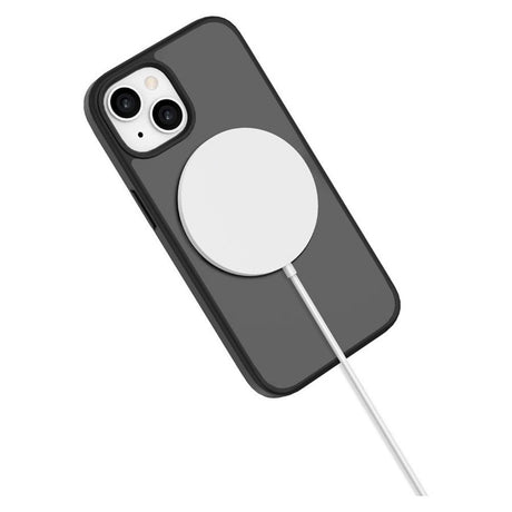 iPhone 15 Lippa Hybrid Plast Deksel med 360 Roterende Kickstand – MagSafe Kompatibelt – Matt / Svart