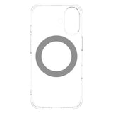 iPhone 16 Lippa Hybrid Plast Deksel med 360 Roterende Kickstand – MagSafe Kompatibelt – Gjennomsiktig / Sølv