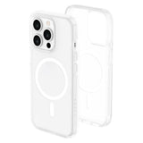 iPhone 15 Pro Lippa Hybrid Plast Deksel – MagSafe Kompatibelt – Gjennomsiktig / Hvit