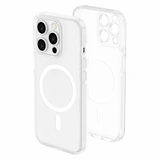 iPhone 15 Pro Lippa Hybrid Plast Deksel – MagSafe Kompatibelt – Gjennomsiktig / Hvit