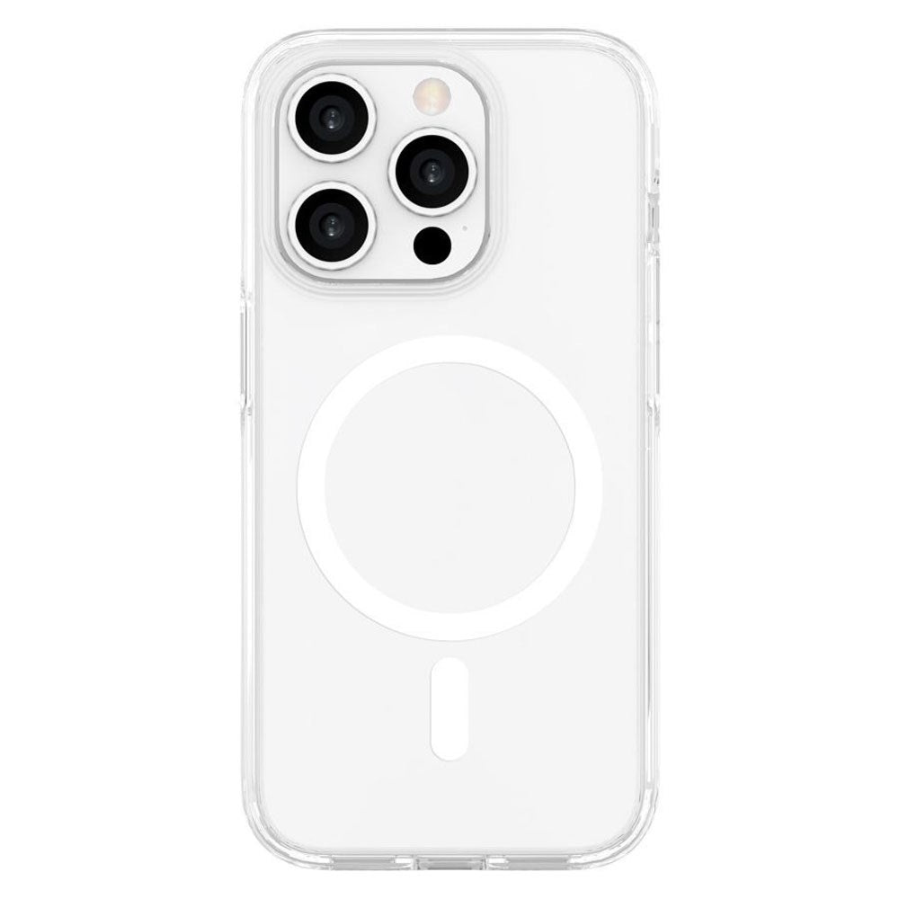iPhone 15 Pro Lippa Hybrid Plast Deksel – MagSafe Kompatibelt – Gjennomsiktig / Hvit