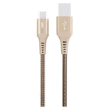 GreyLime 15W Flettet USB-A til USB-C Kabel 50 cm - Beige