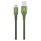 GreyLime 15W Flettet USB-A til USB-C Kabel 50 cm - Grønn