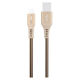 GreyLime 12W Flettet USB-A til Lightning Kabel 3 meter - Beige