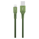 GreyLime 12W Flettet USB-A til Lightning Kabel 3 meter - Grønn