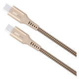 GreyLime 60W Flettet USB-C til USB-C Kabel 50 cm- Beige