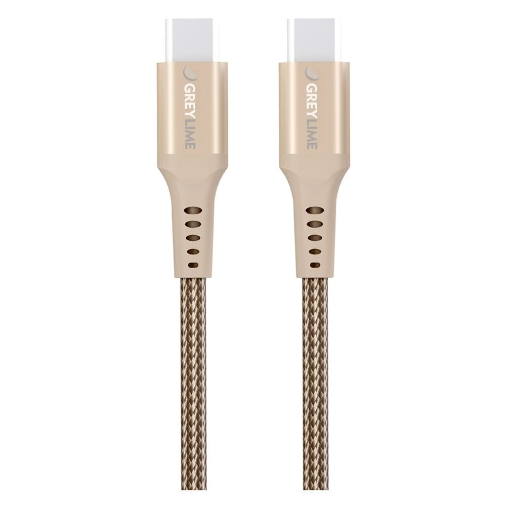 GreyLime 60W Flettet USB-C til USB-C Kabel 3 meter - Beige