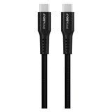GreyLime 60W Flettet USB-C til USB-C Kabel 3 meter - Svart
