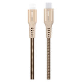 GreyLime 18W Flettet USB-C til Lightning Kabel 50 cm - Beige