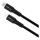 GreyLime 18W Flettet USB-C til Lightning Kabel 50 cm - Svart