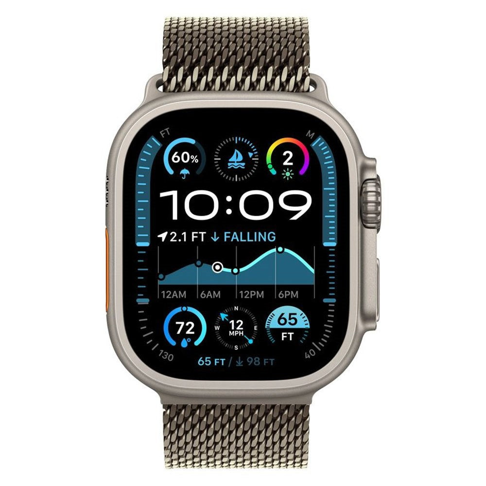 Apple Watch (42/44/SE/45/46/49 mm) Lippa Rustfritt Stålstropp med Lås – Gull