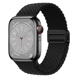 Apple Watch (38/40/SE/41/42 mm) Lippa Nylonstropp med Magnetlås – Svart