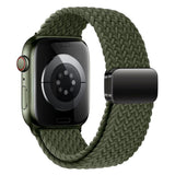 Apple Watch (38/40/SE/41/42 mm) Lippa Nylonstropp med Magnetlås – Grønn