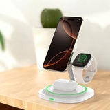 Lippa 3-i-1 Trådløs Lader med 15W & USB-C – MagSafe / Qi-kompatibel – Hvit