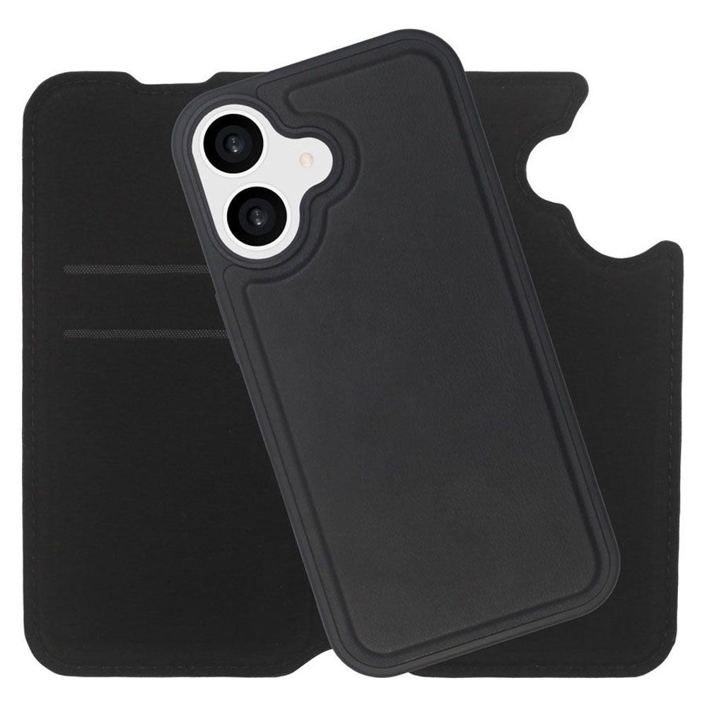 iPhone 16 Lippa 2-i-1 Wallet Flip Deksel - Svart