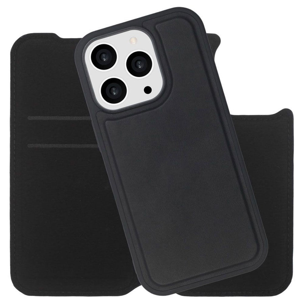 iPhone 16 Pro Lippa 2-i-1 Wallet Flip Deksel - Svart