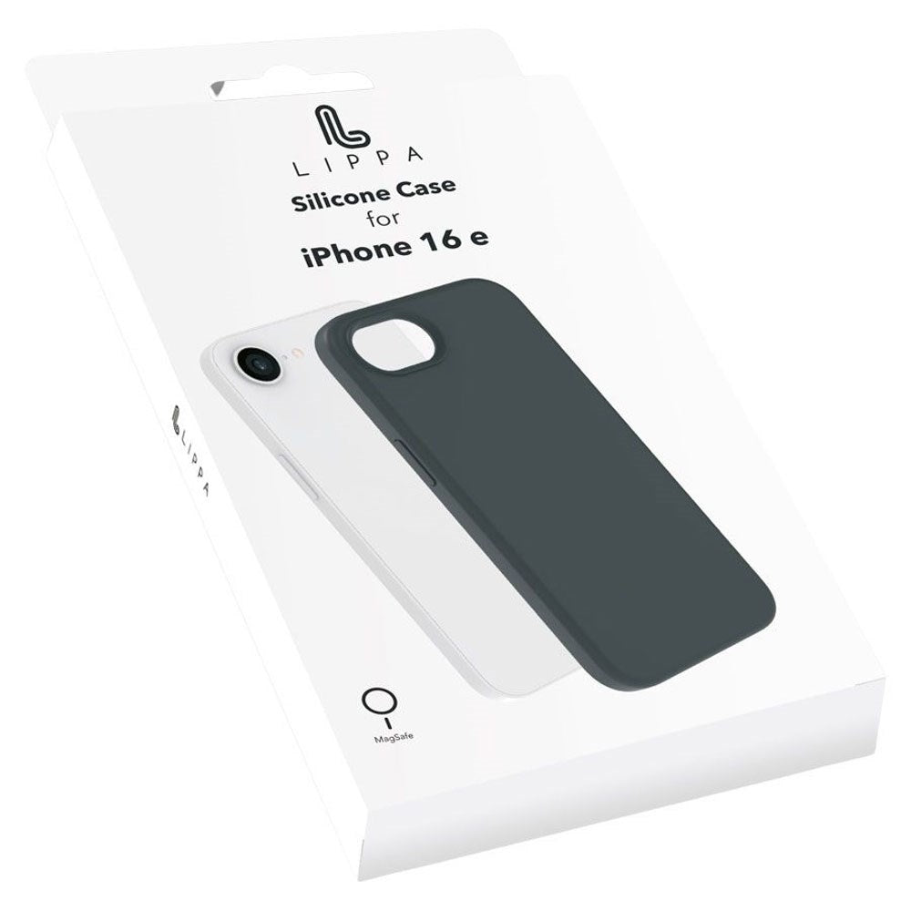 iPhone 17e / 16e Lippa Silikon Deksel - MagSafe Kompatibel - Svart