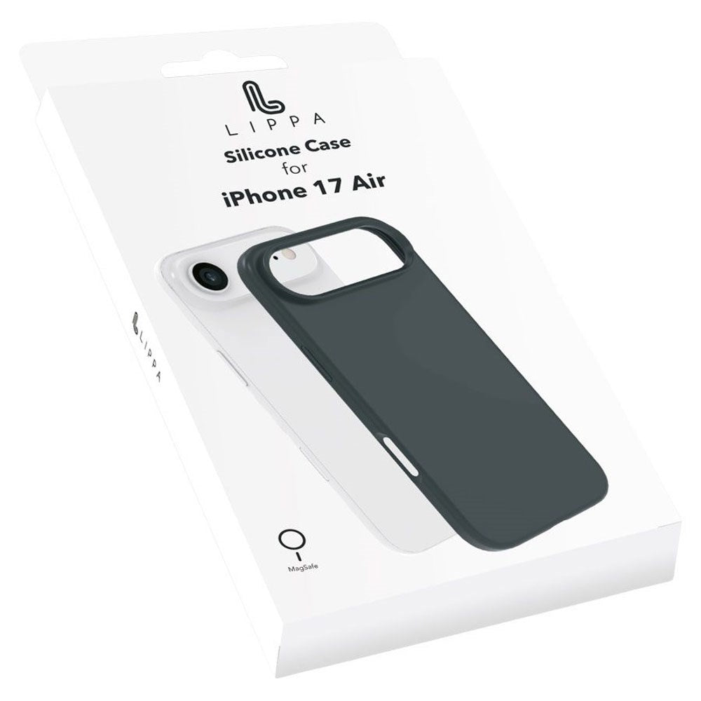 iPhone Air Lippa Silikon Deksel - MagSafe Kompatibel - Svart