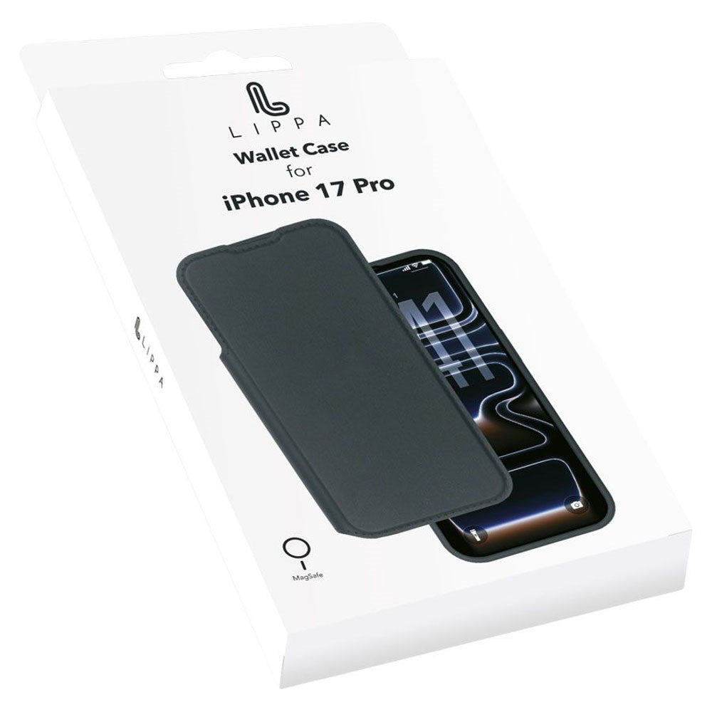 iPhone 17 Pro Lippa 2-i-1 Wallet Flip Deksel - Svart