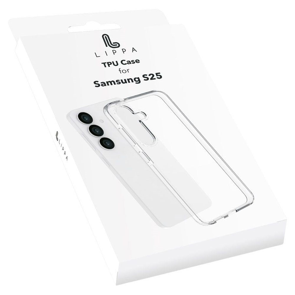 Samsung Galaxy S25 Lippa Fleksibelt Plast Deksel - Gjennomsiktig