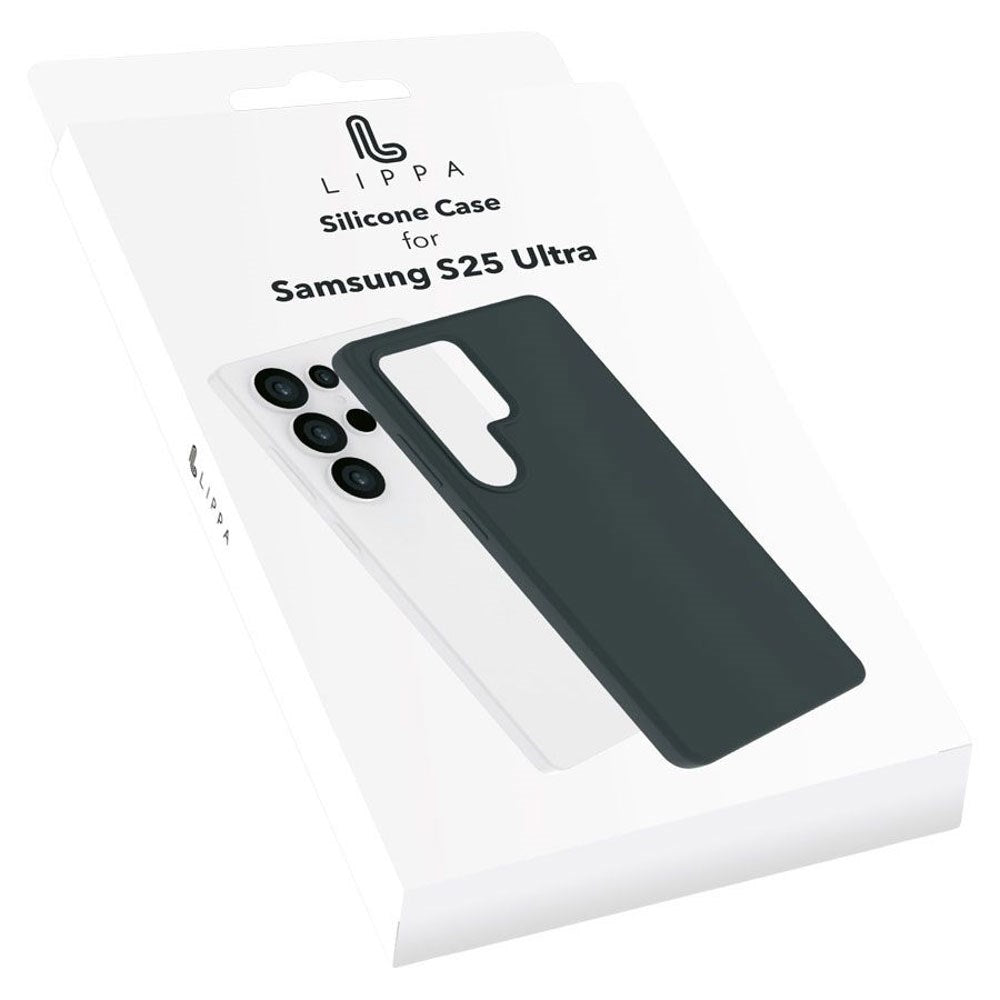 Samsung Galaxy S25 Ultra Lippa Silikon Deksel - Svart