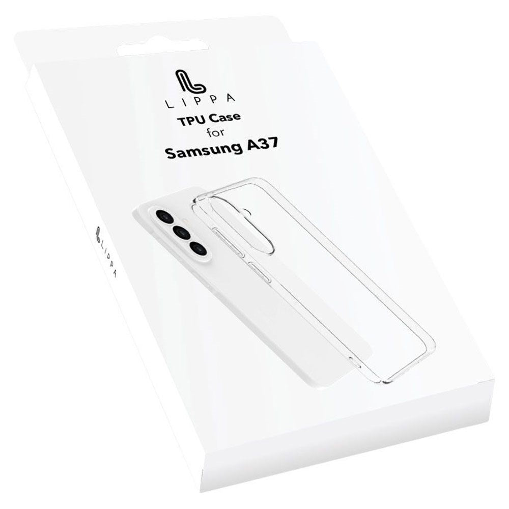 Samsung Galaxy A37 Lippa Fleksibelt Plast Deksel - Gjennomsiktig
