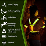 Lippa Refleksvest med 3 LED-Lys - Gul