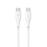 eSTUFF INFINITE 1 m USB-C til USB-C-Kabel 60W - 100 % Resirkulert Plast - Hvit