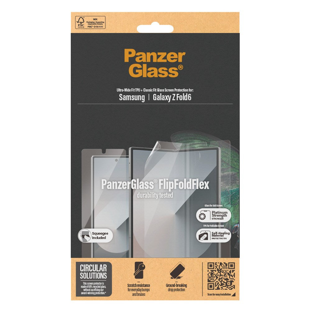 Samsung Galaxy Z Fold6 PanzerGlass FlipFoldFlex Skjermbeskyttelse - Platinum Strength - Gjennomsiktig