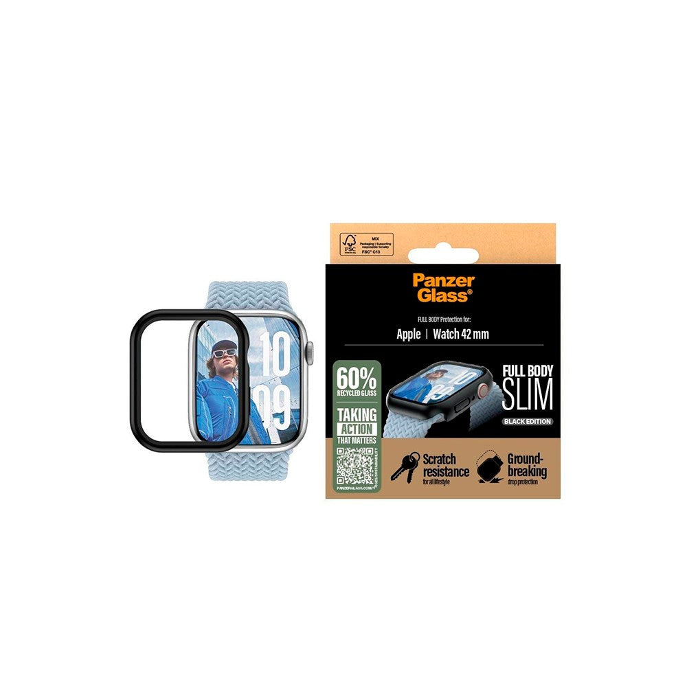 PanzerGlass Apple Watch 11/10 (41mm)  Snappie Full Body Slim Deksel med Innebygd Skjermbeskytter - Svart