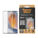 Motorola Edge 50 Fusion PanzerGlass Ultra Wide Fit Skjermbeskyttelse - Platinum Strength - Svart Kant