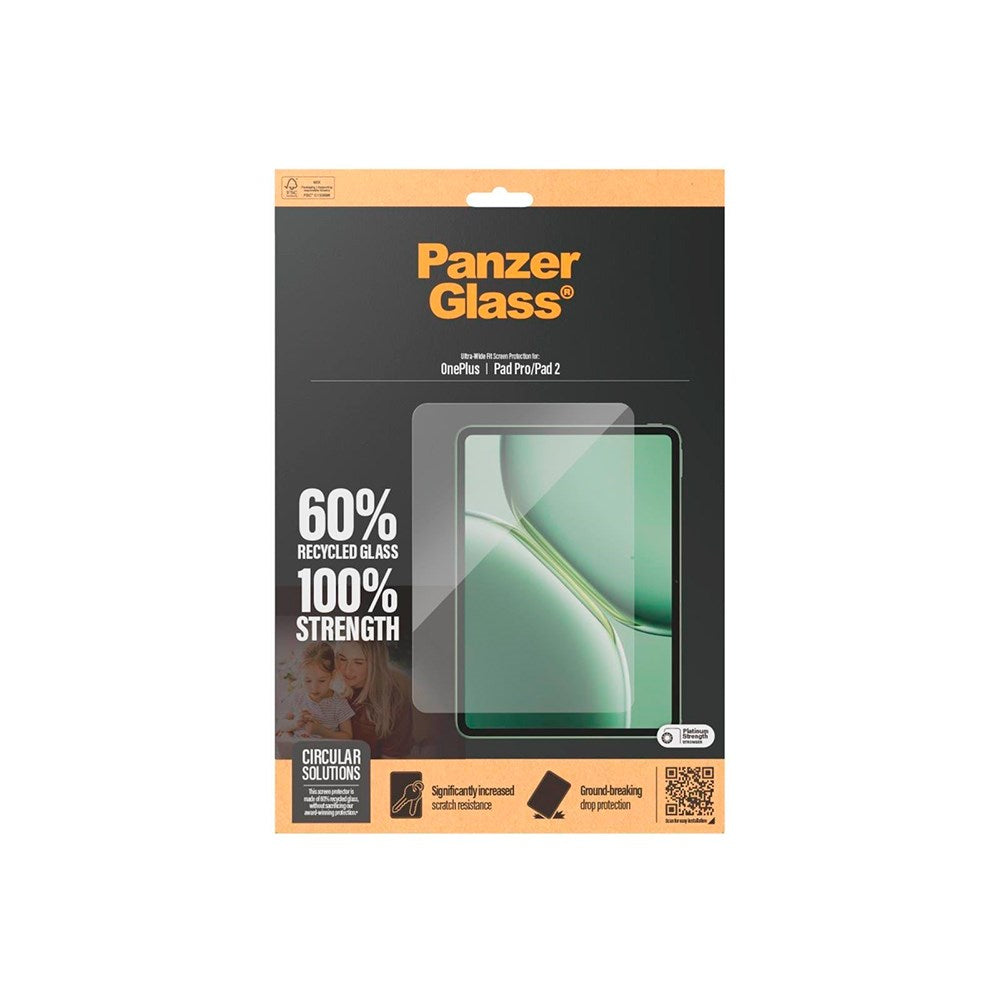 PanzerGlass OnePlus Pad/Pad 2 Ultra-Wide Fit Skjermbeskyttelsesglass - Gjennomsiktig