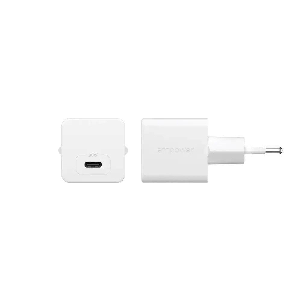 empower by PanzerGlass Turbo 30W Vegglader m. 1x USB-C – Silver White